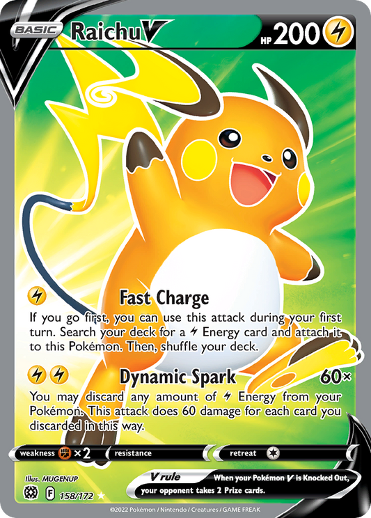 Raichu V 158/172 Rare Ultra Brilliant Stars