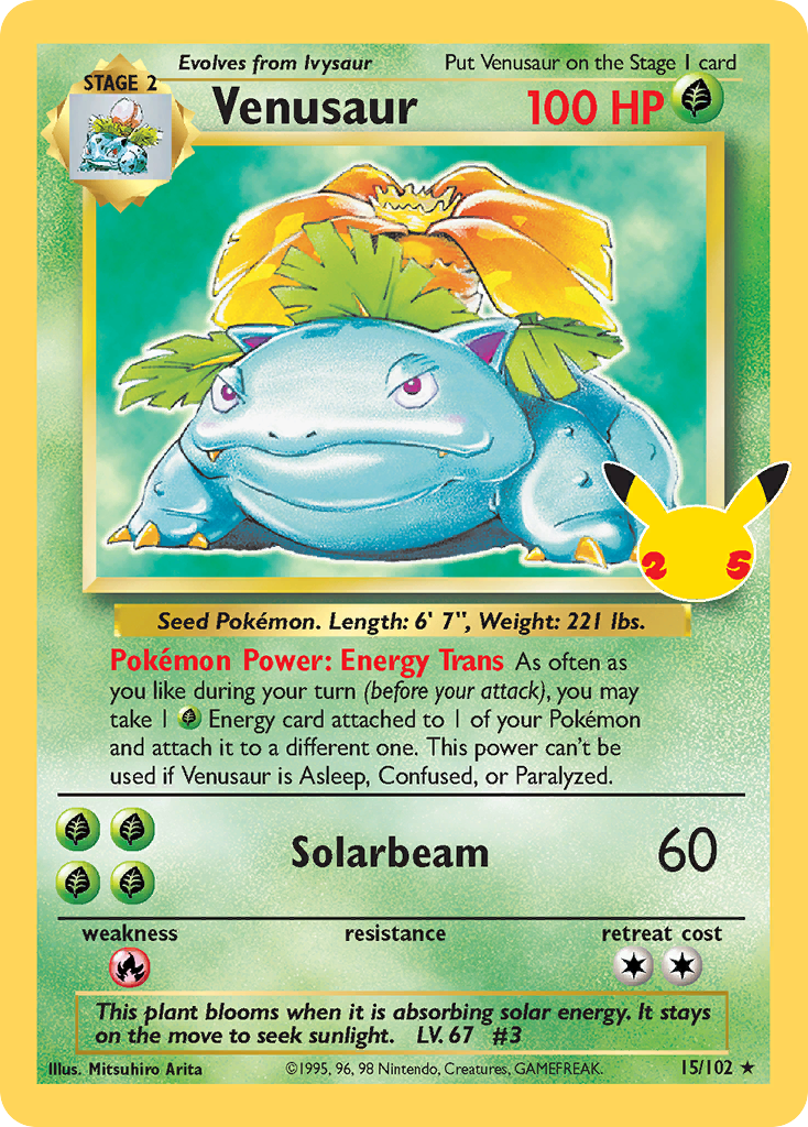 Venusaur 015/025 Classic Collection Celebrations: Classic Collection