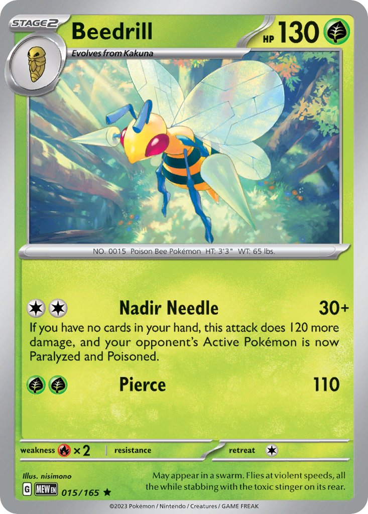 Beedrill 015/165 Rare 151