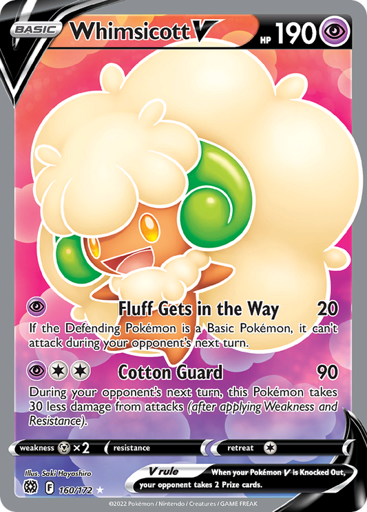 Whimsicott V 160/172 Rare Ultra Brilliant Stars