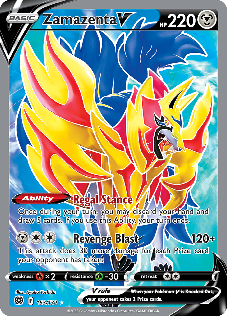 Zamazenta V 163/172 Rare Ultra Brilliant Stars