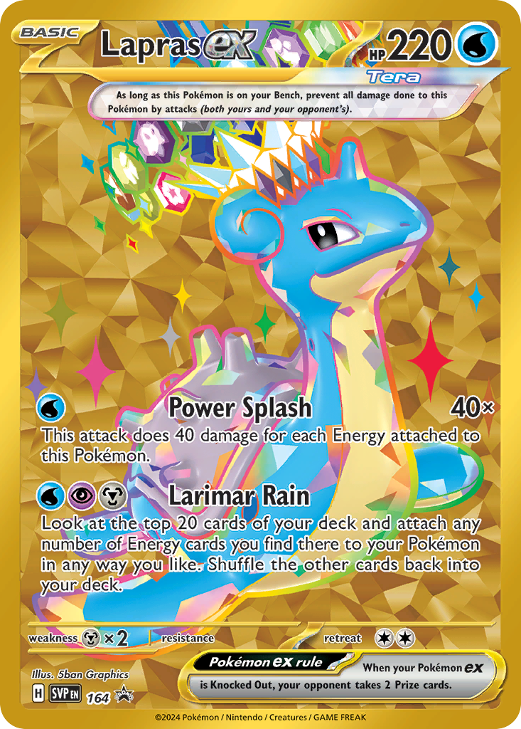 Lapras ex 164/165 Promo Scarlet & Violet Black Star Promos