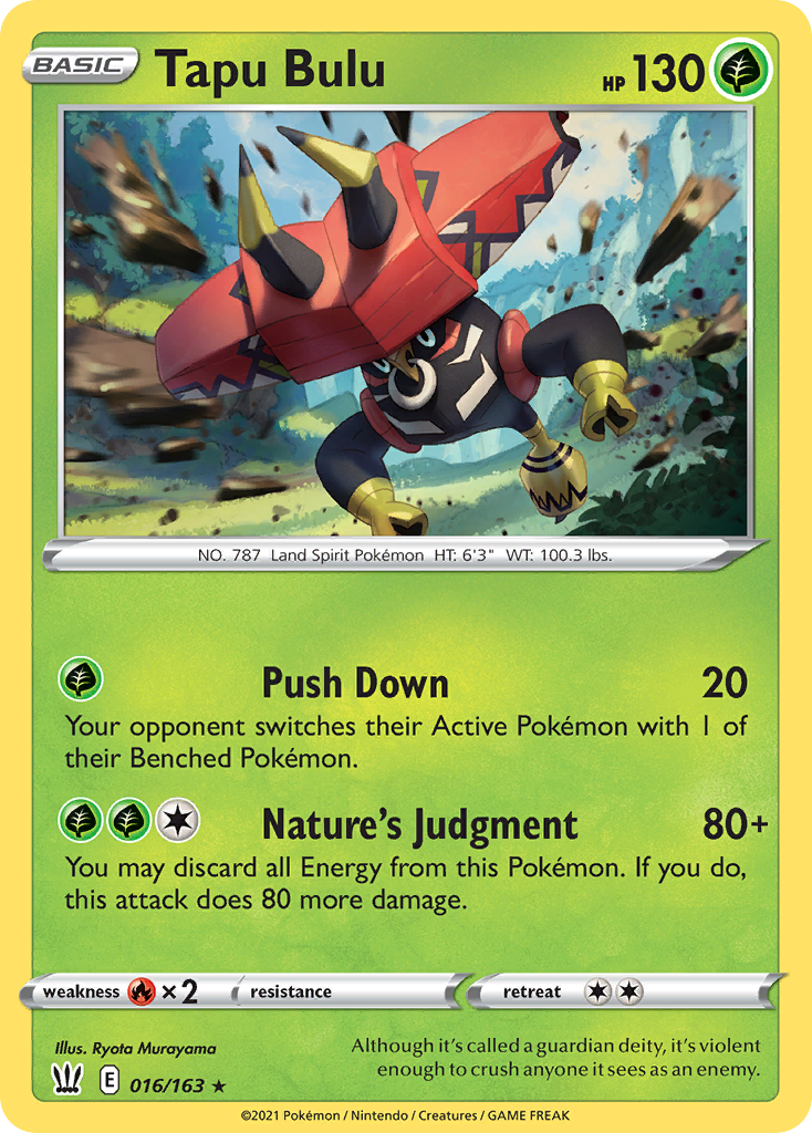 Tapu Bulu 016/163 Rare Holo Battle Styles