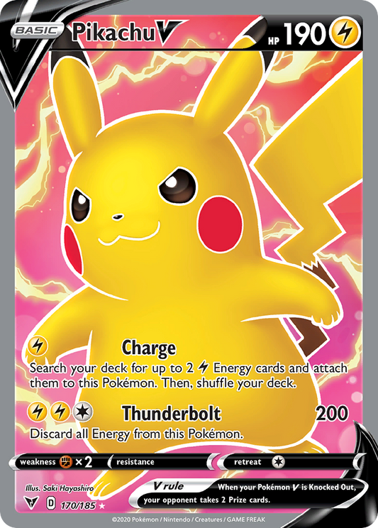 Pikachu V 170/185 Rare Ultra Vivid Voltage