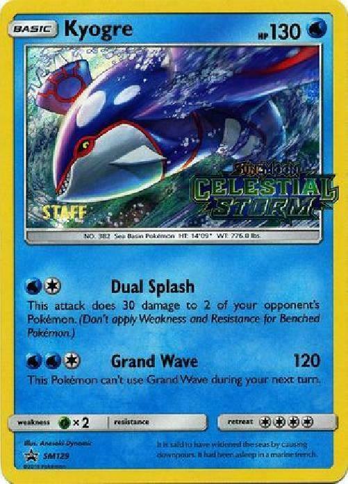 Kyogre - SM129 (Prerelease) [Staff] SM129 Promo SM Promos Pokémon card