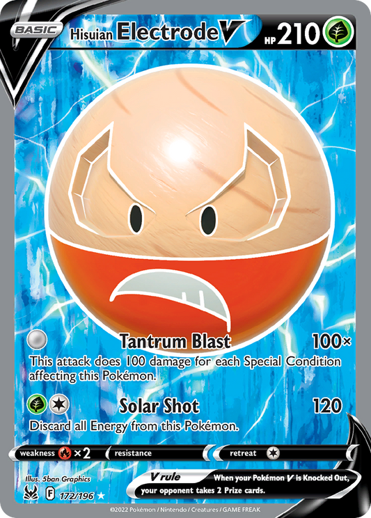 Hisuian Electrode V 172/196 Rare Ultra Lost Origin