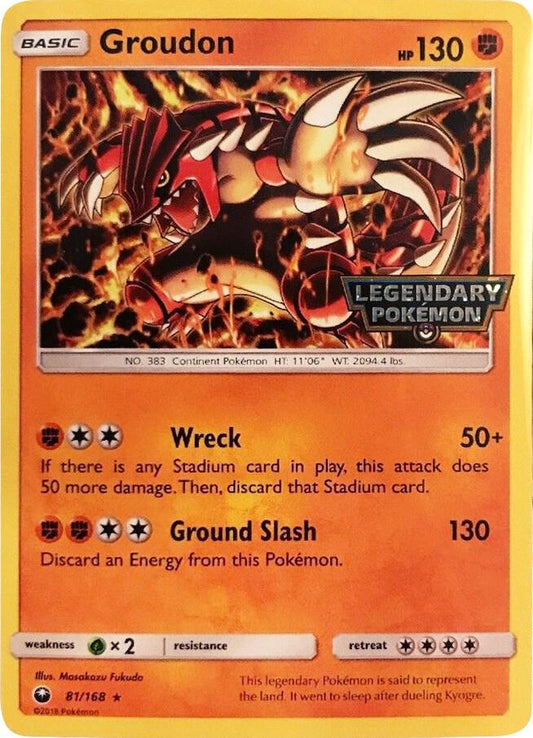 Groudon - 81/168 (Cosmos Holo) (Gamestop Promo) 081/168 Promo Miscellaneous Cards & Products Pokémon card