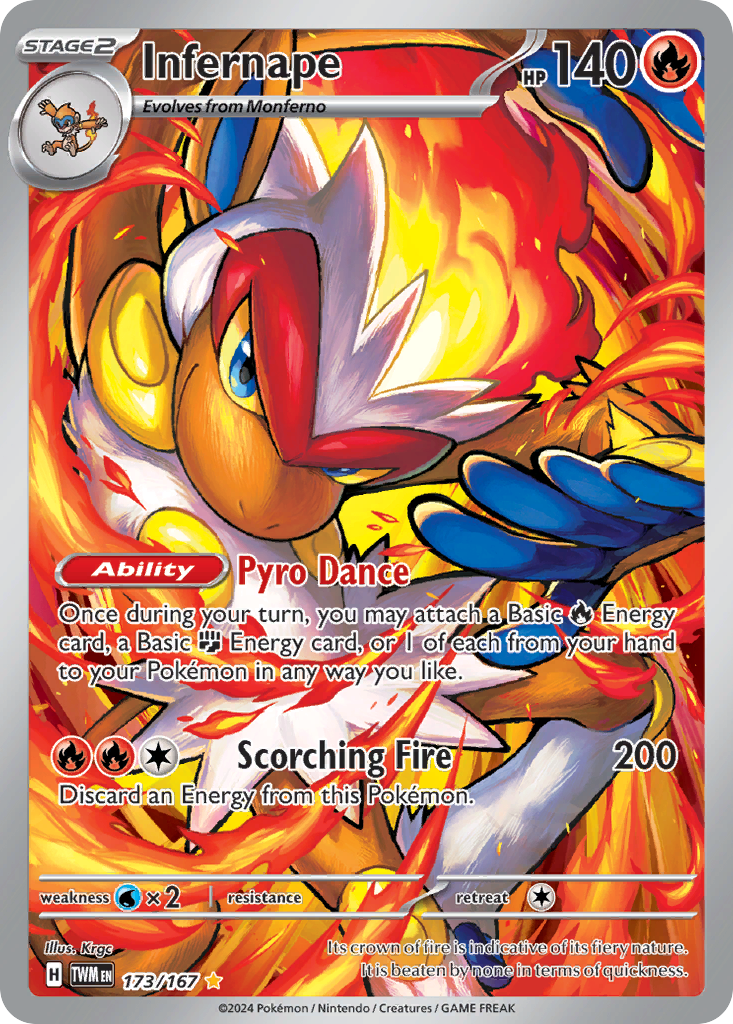 Infernape 173/167 Illustration Rare Twilight Masquerade