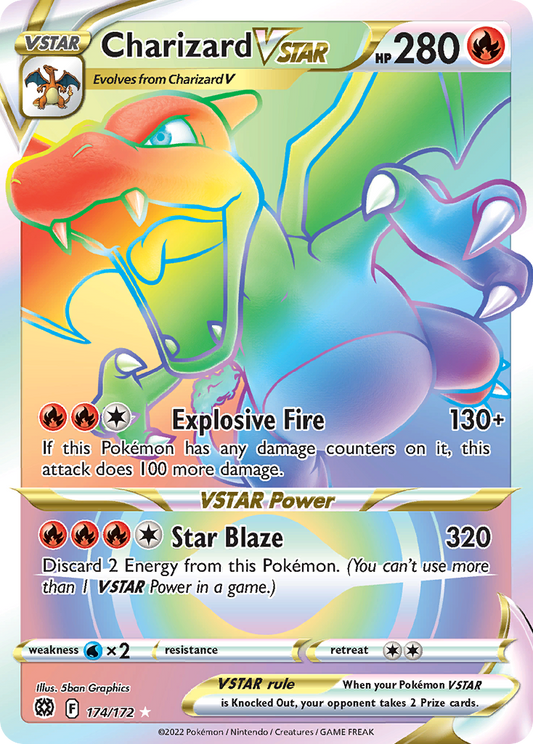 Charizard VSTAR 174/172 Rare Rainbow Brilliant Stars