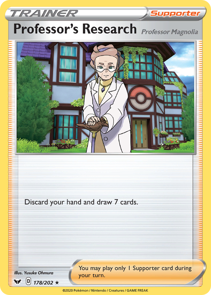 Professor's Research (Professor Magnolia) 178/202 Rare Holo Sword & Shield