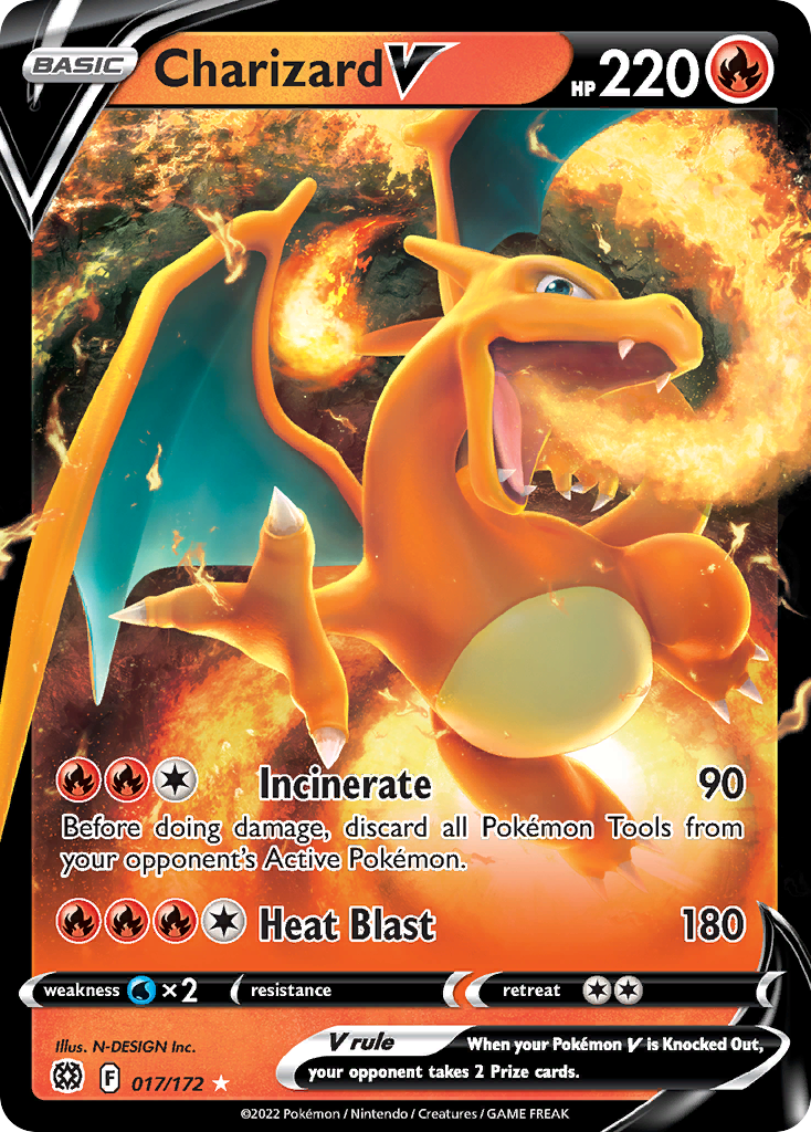 Charizard V 017/172 Rare Holo V Brilliant Stars