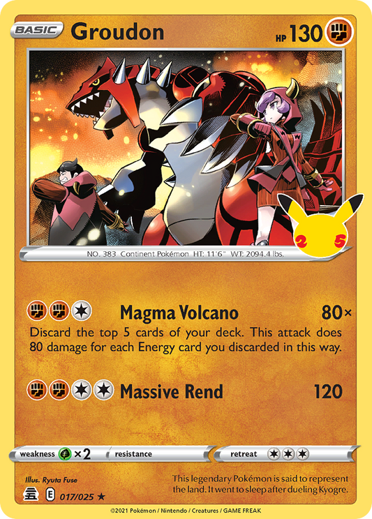 Groudon 017/025 Rare Celebrations