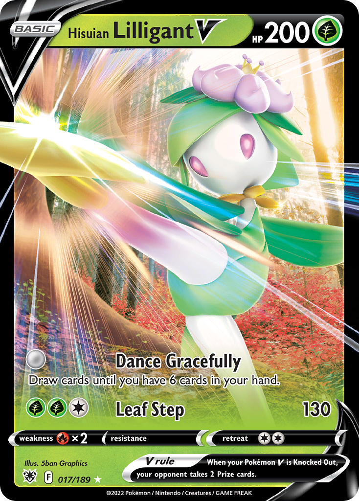 Hisuian Lilligant V 017/189 Rare Holo V Astral Radiance