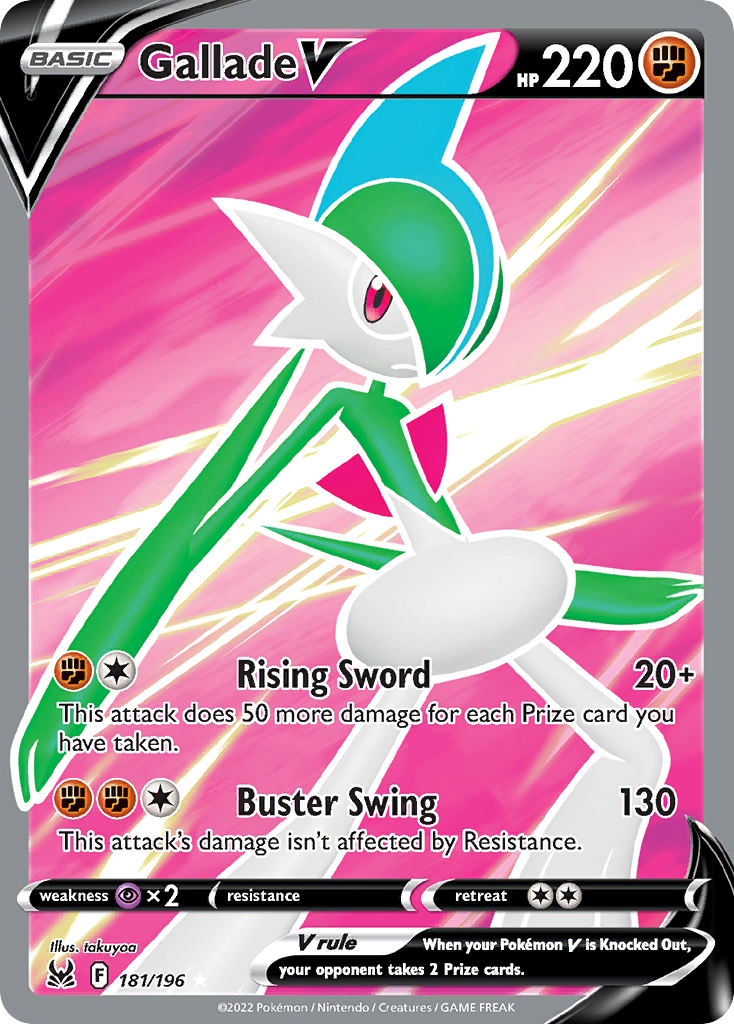 Gallade V 181/196 Rare Ultra Lost Origin