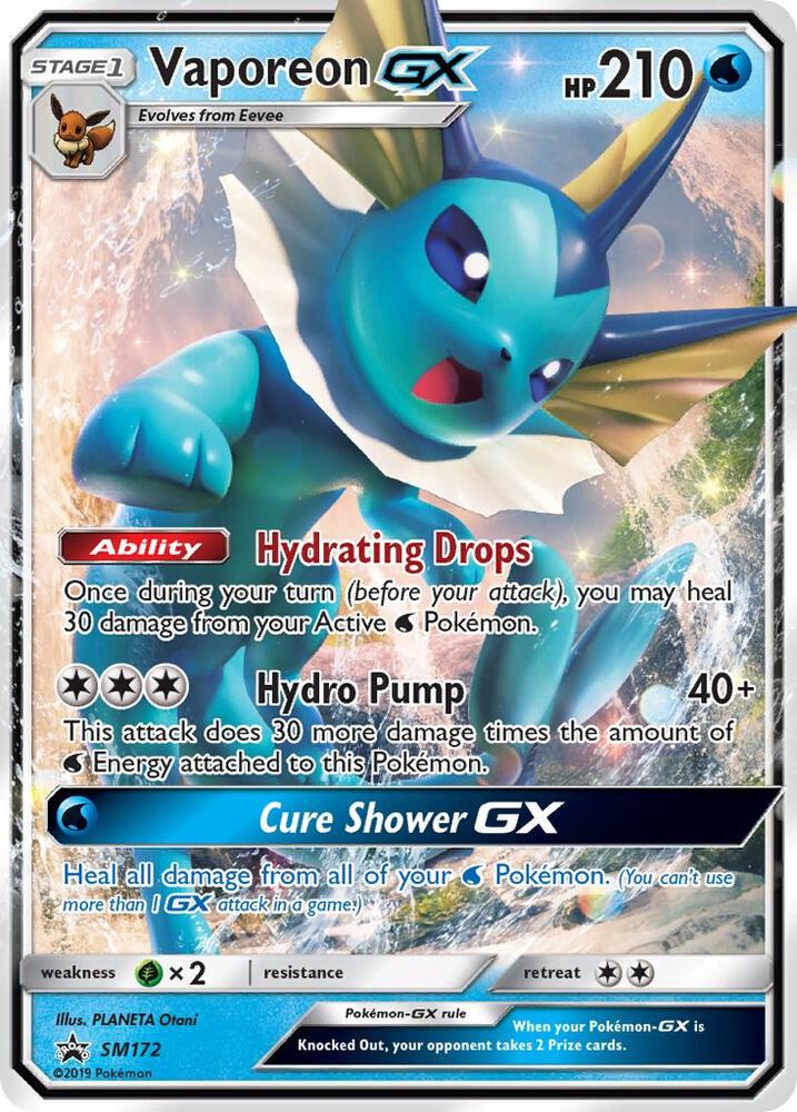 Vaporeon GX - SM172 SM172 Promo SM Promos Pokémon card