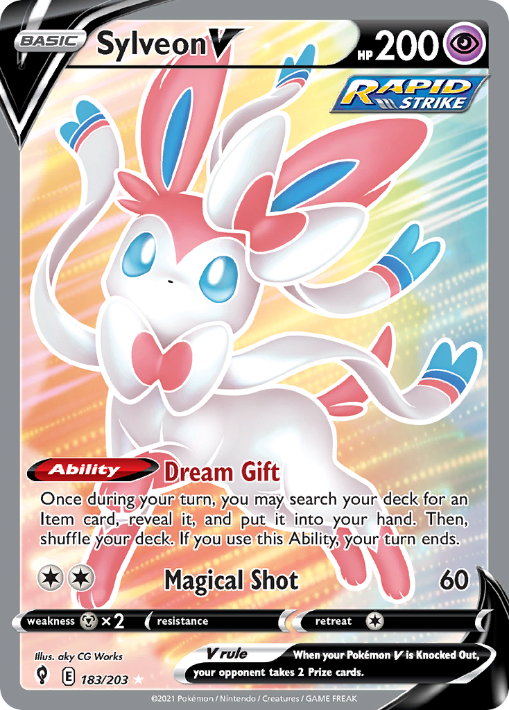 Sylveon V 183/203 Rare Ultra Evolving Skies