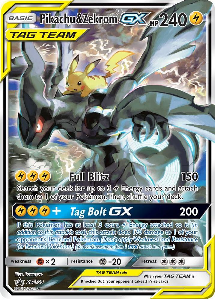 Pikachu & Zekrom GX - SM168 Promo SM Promos