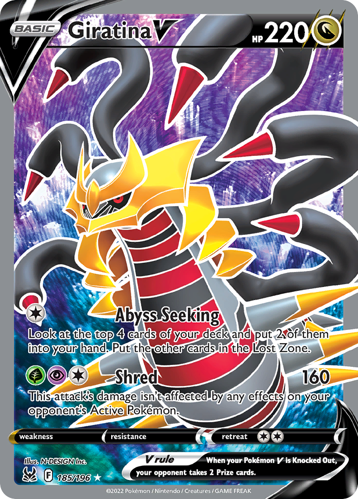 Giratina V 185/196 Rare Ultra Lost Origin