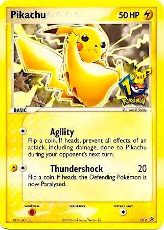 Pikachu - 012 (10th Anniversary) 012 Promo Miscellaneous Cards & Products Pokémon card