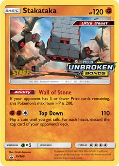 Stakataka - SM180 (Prerelease) [Staff] SM180 Promo SM Promos Pokémon card