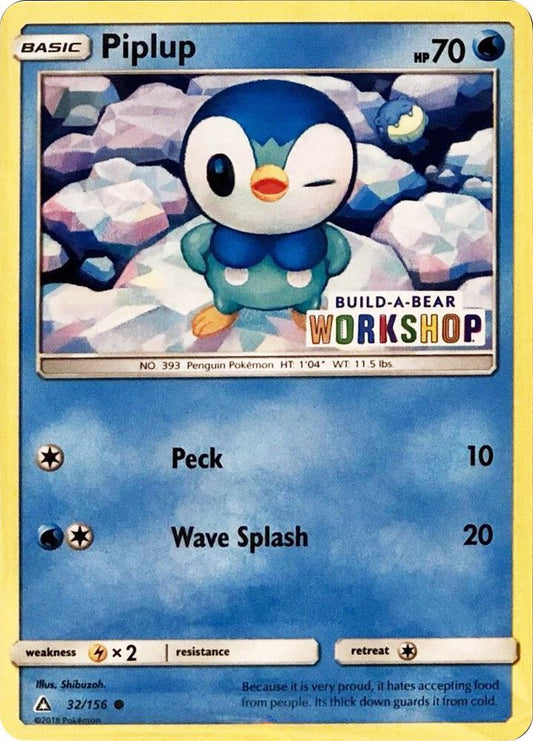 Piplup - 32/156 (Build-A-Bear Workshop Exclusive) 032/156 Promo Miscellaneous Cards & Products Pokémon card