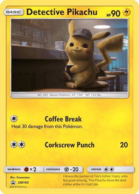 Detective Pikachu - SM190 SM190 Promo SM Promos Pokémon card