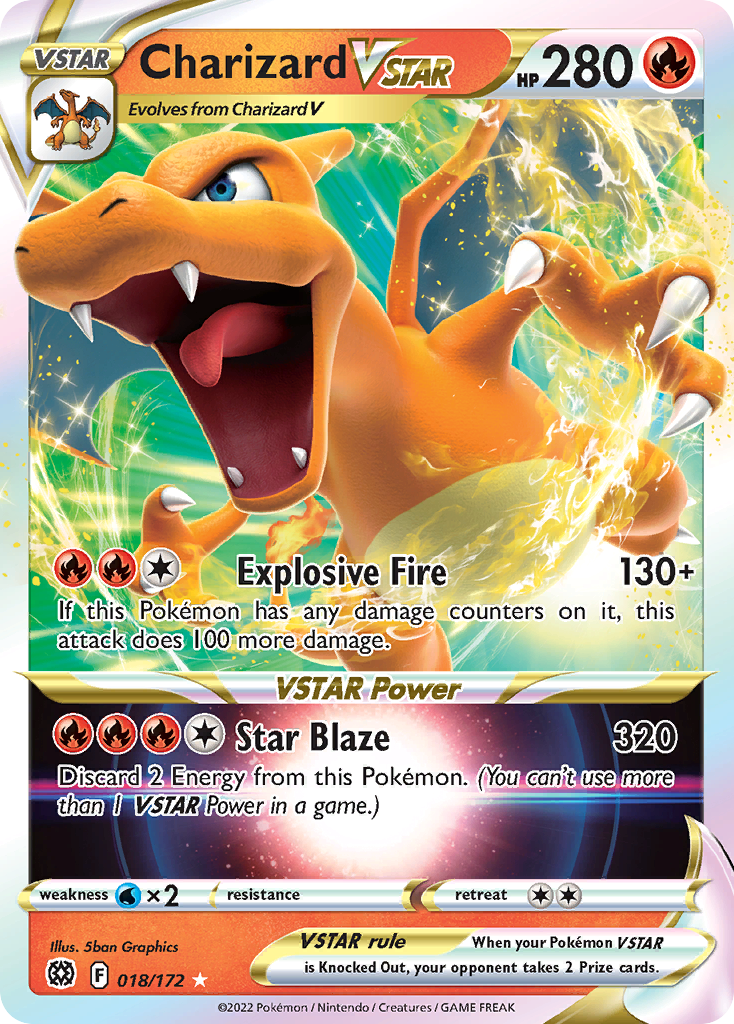 Charizard VSTAR 018/172 Rare Holo VSTAR Brilliant Stars