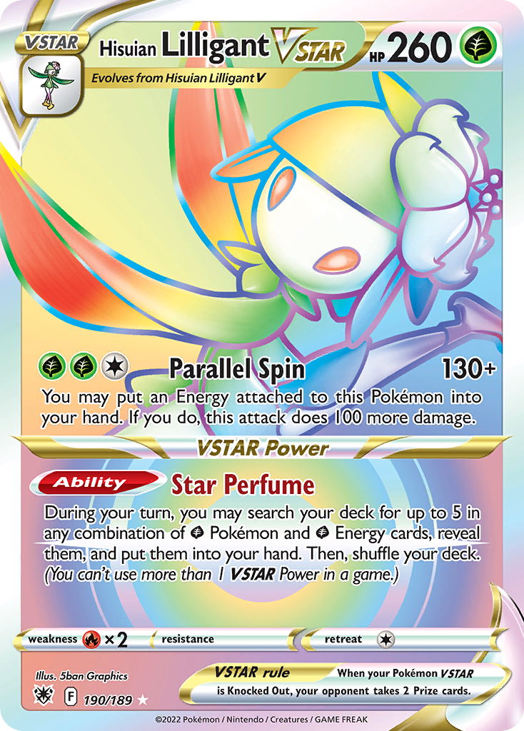 Hisuian Lilligant VSTAR 190/189 Rare Rainbow Astral Radiance