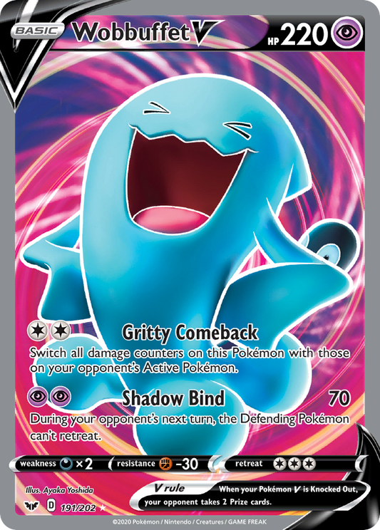 Wobbuffet V 191/202 Rare Ultra Sword & Shield