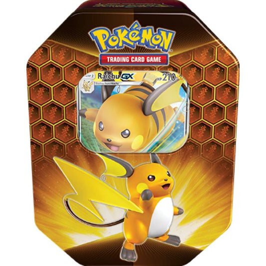 Hidden Fates Tin [Raichu GX] Pokémon card