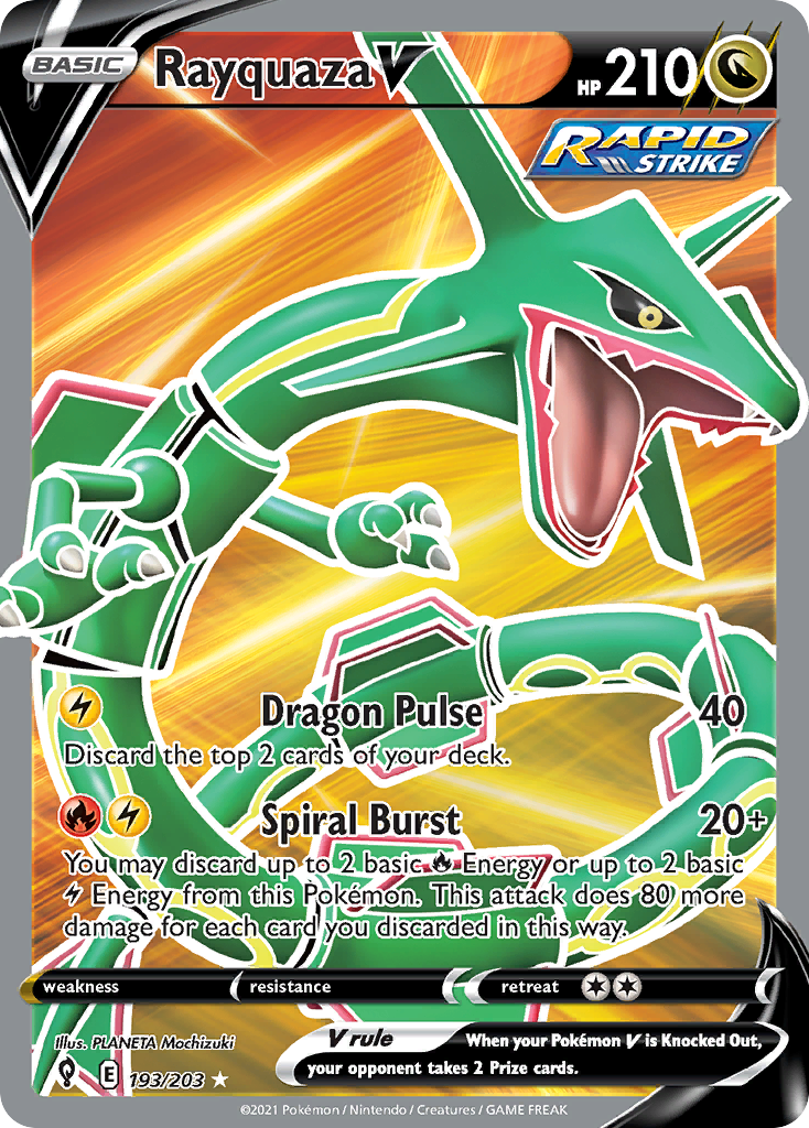 Rayquaza V 193/203 Rare Ultra Evolving Skies