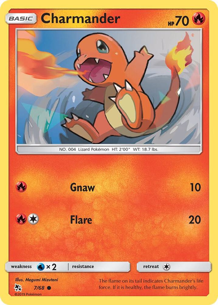 Charmander 7/68 Common Hidden Fates Pokémon card