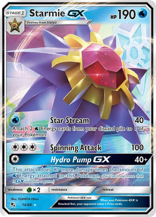Starmie GX 14/68 Ultra Rare Hidden Fates Pokémon card