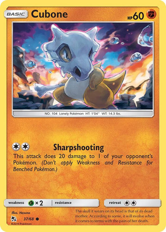 Cubone 37/68 Common Hidden Fates Pokémon card