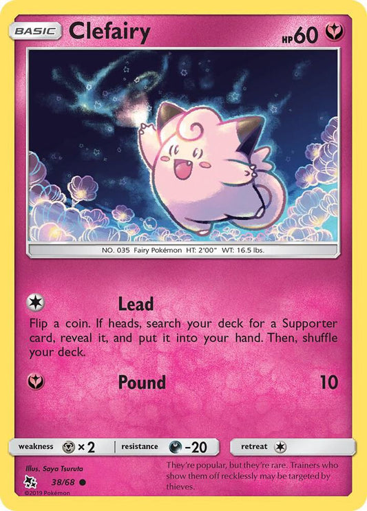 Clefairy (38) 38/68 Common Hidden Fates Pokémon card