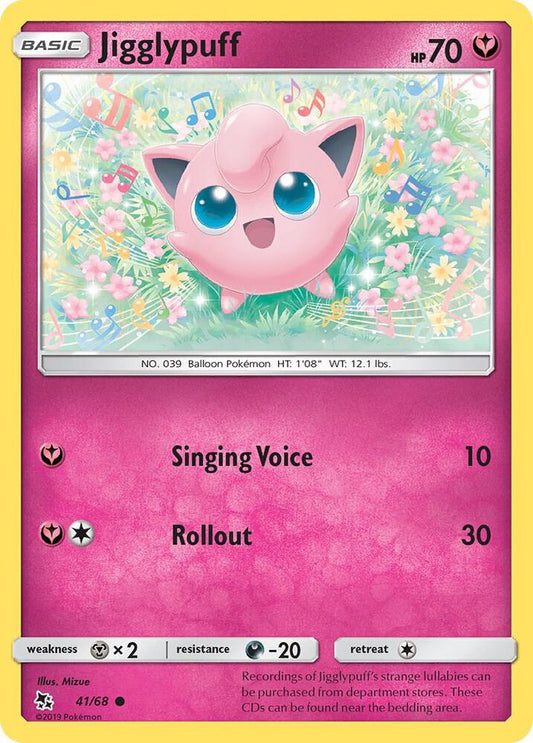 Jigglypuff 41/68 Common Hidden Fates Pokémon card