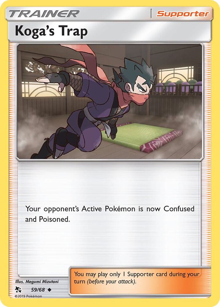 Koga's Trap 59/68 Uncommon Hidden Fates Pokémon card