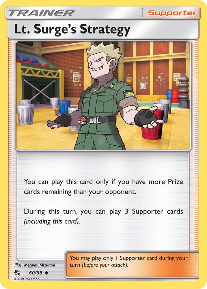 Lt. Surge's Strategy 60/68 Uncommon Hidden Fates Pokémon card