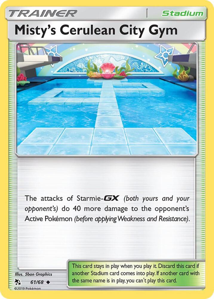 Misty's Cerulean City Gym 61/68 Uncommon Hidden Fates Pokémon card