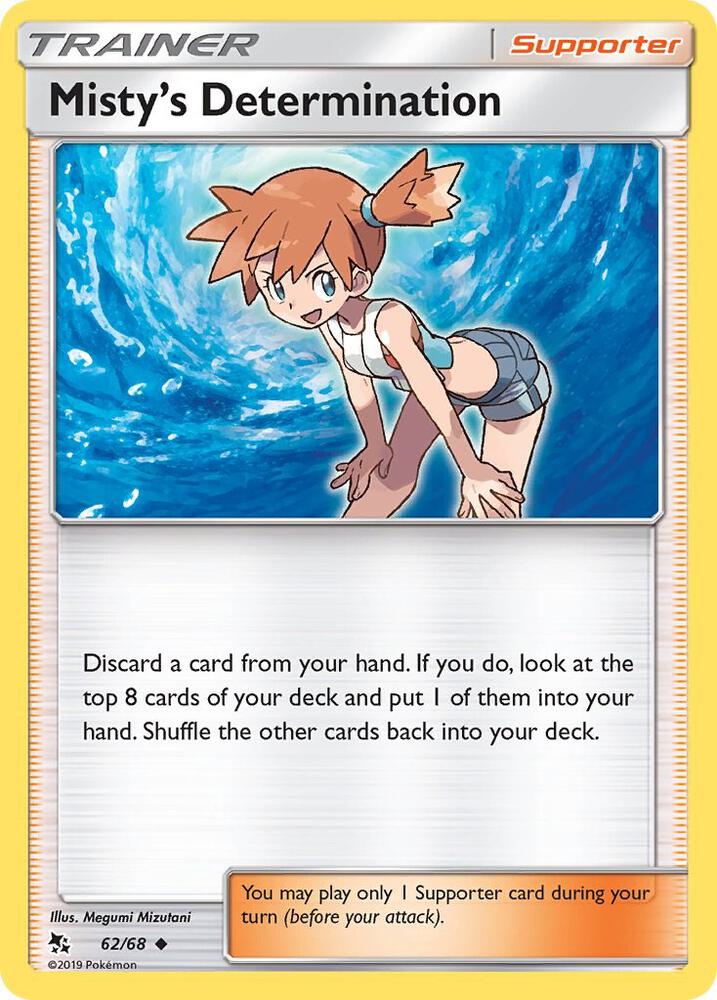 Misty's Determination 62/68 Uncommon Hidden Fates Pokémon card