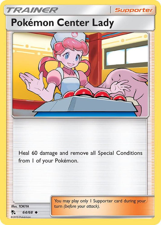 Pokemon Center Lady 64/68 Uncommon Hidden Fates Pokémon card