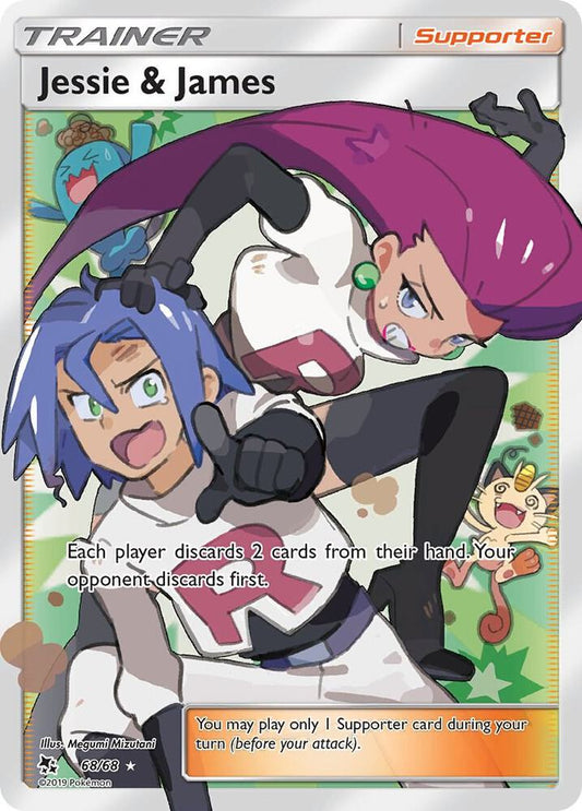 Jessie & James (Full Art) 68/68 Ultra Rare Hidden Fates Pokémon card