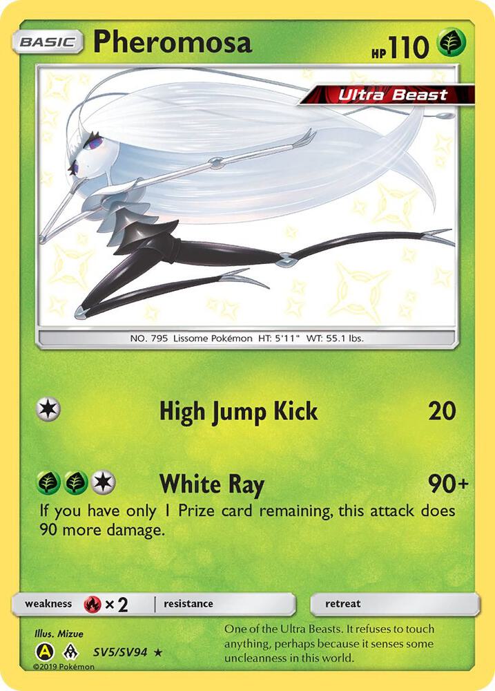 Pheromosa SV5/SV94 Shiny Holo Rare Shiny Vault Pokémon card