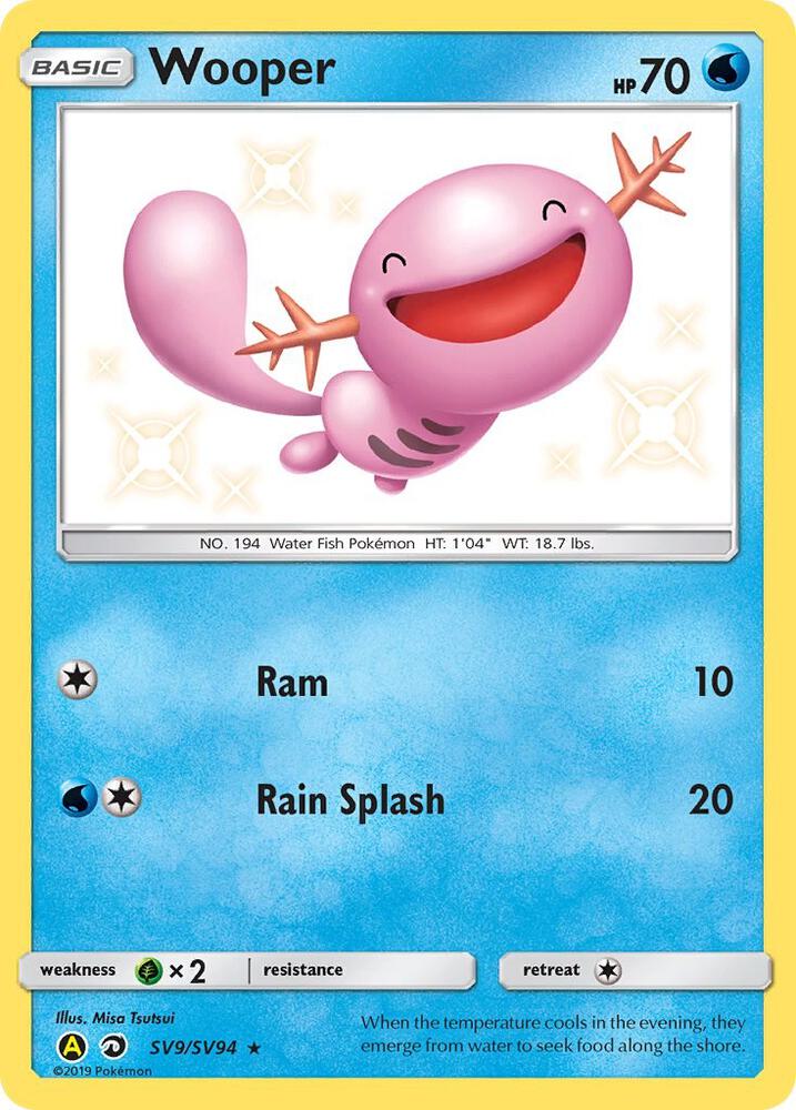 Wooper SV9/SV94 Shiny Holo Rare Shiny Vault Pokémon card