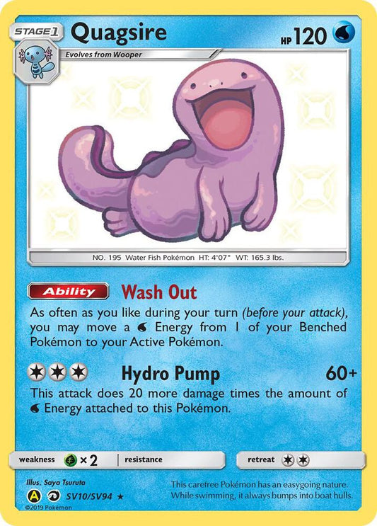 Quagsire SV10/SV94 Shiny Holo Rare Shiny Vault Pokémon card