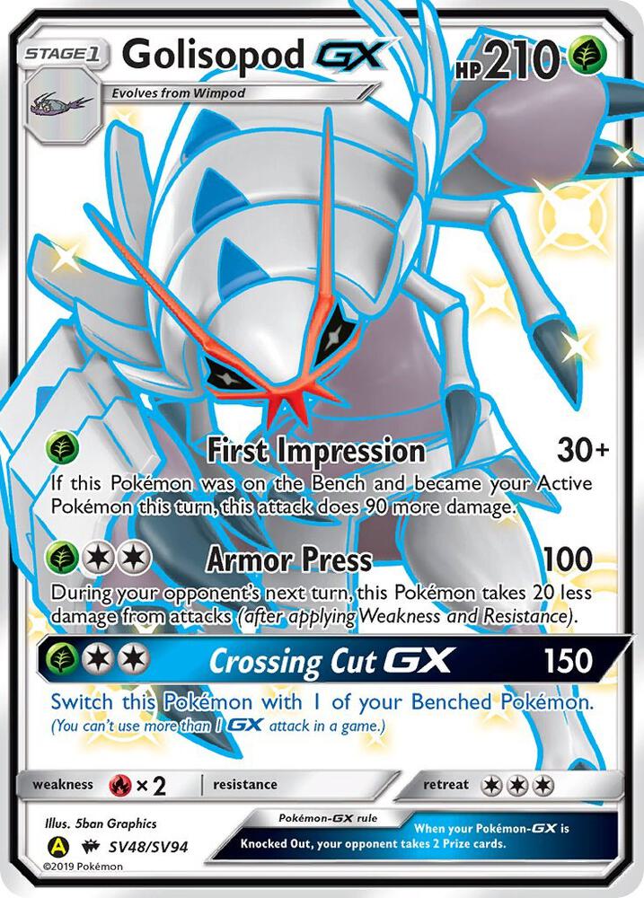 Golisopod GX SV48/SV94 Shiny Holo Rare Shiny Vault Pokémon card