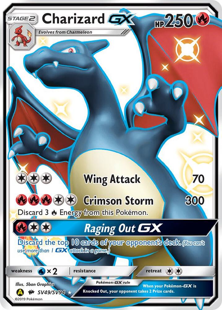 Charizard GX SV49/SV94 Shiny Holo Rare Shiny Vault Pokémon card