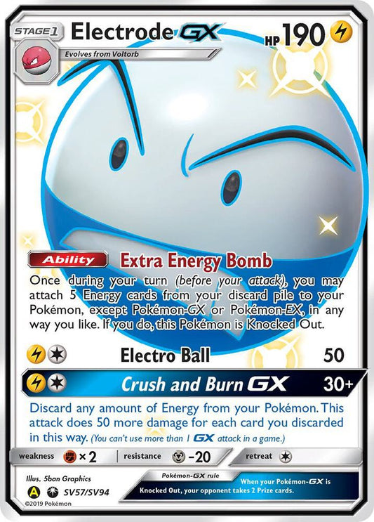 Electrode GX - SV57/SV94 Shiny Holo Rare Hidden Fates: Shiny Vault