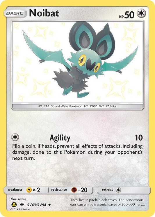 Noibat - SV43/SV94 Shiny Holo Rare Hidden Fates: Shiny Vault