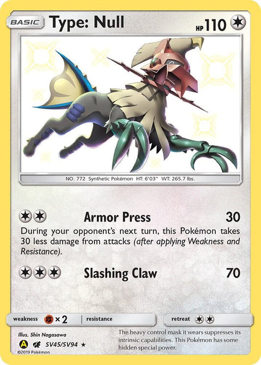 Type: Null SV45/SV94 Shiny Holo Rare Shiny Vault Pokémon card